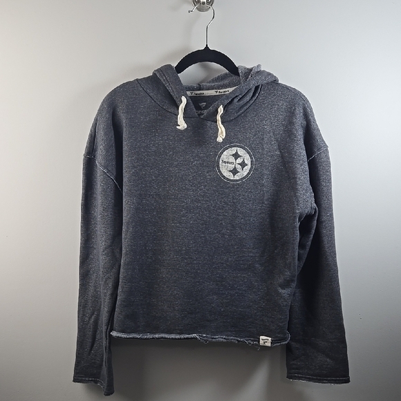 Fanatics Gray Hoodie with Drawstrings and Logo - Picture 1 of 6